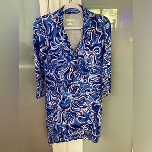 Lilly Pulitzer dress in pattern UPF 50
Ansley Polo
“Coastal Blue Whispurr”